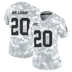 Women's Nohl Williams Kansas City Chiefs No.20 Limited 2024 Salute to Service Jersey - Arctic Camo