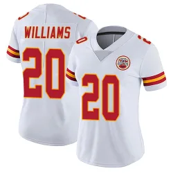 Women's Nohl Williams Kansas City Chiefs No.20 Limited Vapor Untouchable Jersey - White