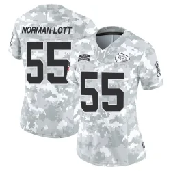 Women's Omarr Norman-Lott Kansas City Chiefs No.55 Limited 2024 Salute to Service Jersey - Arctic Camo