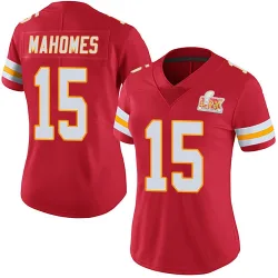 Women's Patrick Mahomes Kansas City Chiefs No.15 Limited Team Color Vapor Untouchable Super Bowl LIX Jersey - Red