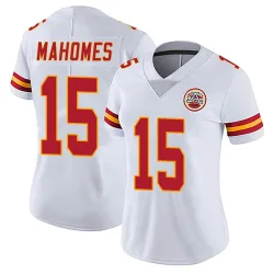 Women's Patrick Mahomes Kansas City Chiefs No.15 Limited Vapor Untouchable Jersey - White