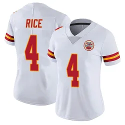 Women's Rashee Rice Kansas City Chiefs No.4 Limited Vapor Untouchable Jersey - White