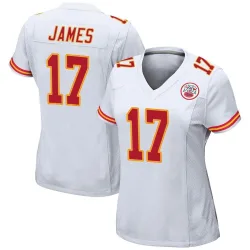 Women's Richie James Kansas City Chiefs No.17 Game Jersey - White