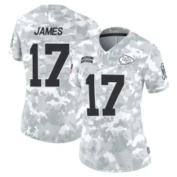 Women's Richie James Kansas City Chiefs No.17 Limited 2024 Salute to Service Jersey - Arctic Camo