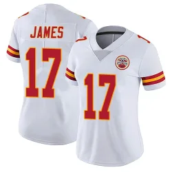 Women's Richie James Kansas City Chiefs No.17 Limited Vapor Untouchable Jersey - White