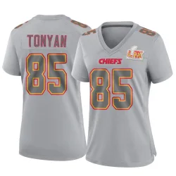 Women's Robert Tonyan Kansas City Chiefs No.85 Game Atmosphere Fashion Super Bowl LIX Jersey - Gray