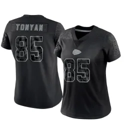 Women's Robert Tonyan Kansas City Chiefs No.85 Limited Reflective Jersey - Black