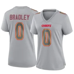 Women's Shaun Bradley Kansas City Chiefs No.0 Game Atmosphere Fashion Jersey - Gray