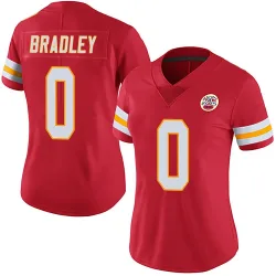 Women's Shaun Bradley Kansas City Chiefs No.0 Limited Team Color Vapor Untouchable Jersey - Red