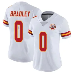 Women's Shaun Bradley Kansas City Chiefs No.0 Limited Vapor Untouchable Jersey - White