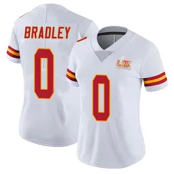 Women's Shaun Bradley Kansas City Chiefs No.0 Limited Vapor Untouchable Super Bowl LIX Jersey - White