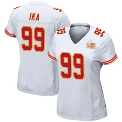 Women's Siaki Ika Kansas City Chiefs No.99 Game Super Bowl LIX Jersey - White