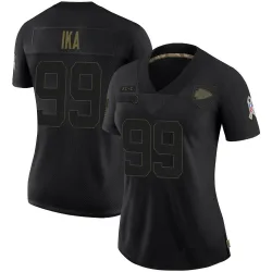 Women's Siaki Ika Kansas City Chiefs No.99 Limited 2020 Salute To Service Jersey - Black