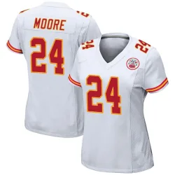 Women's Skyy Moore Kansas City Chiefs No.24 Game Jersey - White
