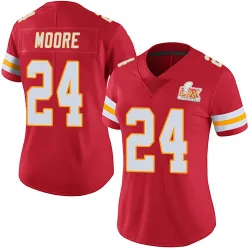 Women's Skyy Moore Kansas City Chiefs No.24 Limited Team Color Vapor Untouchable Super Bowl LIX Jersey - Red