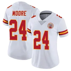 Women's Skyy Moore Kansas City Chiefs No.24 Limited Vapor Untouchable Jersey - White
