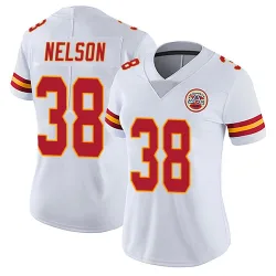 Women's Steven Nelson Kansas City Chiefs No.38 Limited Vapor Untouchable Jersey - White
