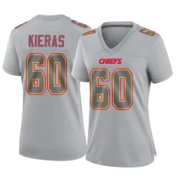 Women's Tautvydas Kieras Kansas City Chiefs No.60 Game Atmosphere Fashion Jersey - Gray