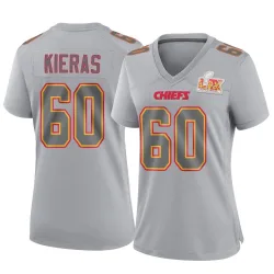Women's Tautvydas Kieras Kansas City Chiefs No.60 Game Atmosphere Fashion Super Bowl LIX Jersey - Gray