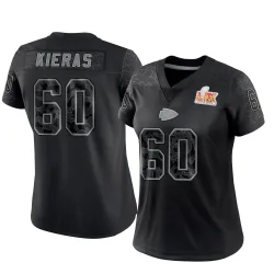 Women's Tautvydas Kieras Kansas City Chiefs No.60 Limited Reflective Super Bowl LIX Jersey - Black