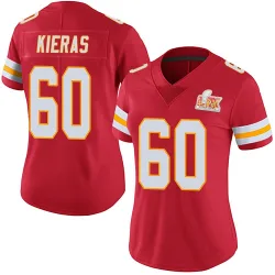 Women's Tautvydas Kieras Kansas City Chiefs No.60 Limited Team Color Vapor Untouchable Super Bowl LIX Jersey - Red