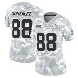 Women's Tony Gonzalez Kansas City Chiefs No.88 Limited 2024 Salute to Service Jersey - Arctic Camo