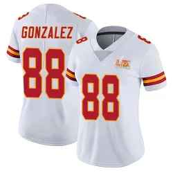 Women's Tony Gonzalez Kansas City Chiefs No.88 Limited Vapor Untouchable Super Bowl LIX Jersey - White