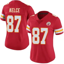 Women's Travis Kelce Kansas City Chiefs No.87 Limited Team Color Vapor Untouchable Jersey - Red