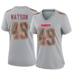 Women's Tre Watson Kansas City Chiefs No.49 Game Atmosphere Fashion Jersey - Gray