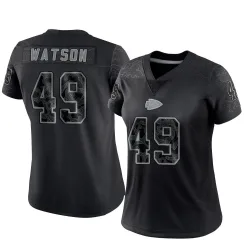 Women's Tre Watson Kansas City Chiefs No.49 Limited Reflective Jersey - Black