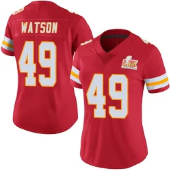 Women's Tre Watson Kansas City Chiefs No.49 Limited Team Color Vapor Untouchable Super Bowl LIX Jersey - Red