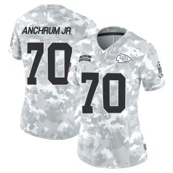 Women's Tremayne Anchrum Jr. Kansas City Chiefs No.70 Limited 2024 Salute to Service Jersey - Arctic Camo