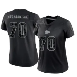 Women's Tremayne Anchrum Jr. Kansas City Chiefs No.70 Limited Reflective Jersey - Black
