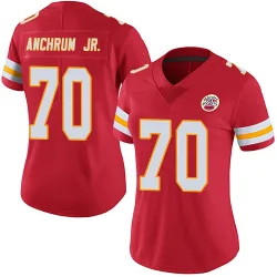 Women's Tremayne Anchrum Jr. Kansas City Chiefs No.70 Limited Team Color Vapor Untouchable Jersey - Red
