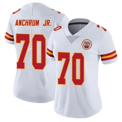 Women's Tremayne Anchrum Jr. Kansas City Chiefs No.70 Limited Vapor Untouchable Jersey - White