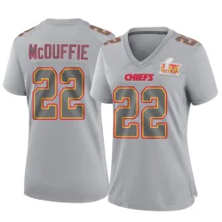 Women's Trent McDuffie Kansas City Chiefs No.22 Game Atmosphere Fashion Super Bowl LIX Jersey - Gray