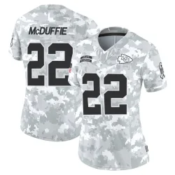 Women's Trent McDuffie Kansas City Chiefs No.22 Limited 2024 Salute to Service Jersey - Arctic Camo