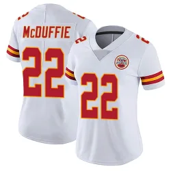 Women's Trent McDuffie Kansas City Chiefs No.22 Limited Vapor Untouchable Jersey - White