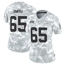 Women's Trey Smith Kansas City Chiefs No.65 Limited 2024 Salute to Service Jersey - Arctic Camo