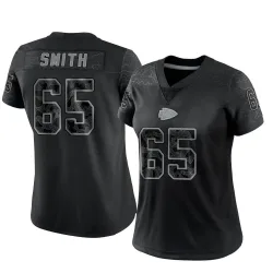 Women's Trey Smith Kansas City Chiefs No.65 Limited Reflective Jersey - Black