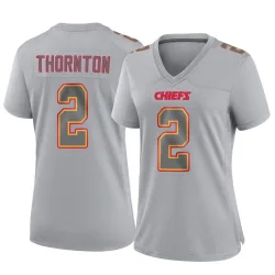 Women's Tyquan Thornton Kansas City Chiefs No.2 Game Atmosphere Fashion Jersey - Gray