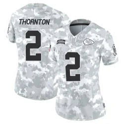 Women's Tyquan Thornton Kansas City Chiefs No.2 Limited 2024 Salute to Service Jersey - Arctic Camo