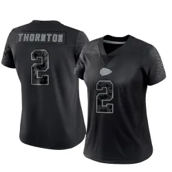 Women's Tyquan Thornton Kansas City Chiefs No.2 Limited Reflective Jersey - Black