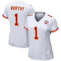 Women's Xavier Worthy Kansas City Chiefs No.1 Game Jersey - White