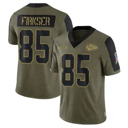 Youth Anthony Firkser Kansas City Chiefs No.85 Limited 2021 Salute To Service Jersey - Olive