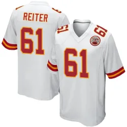 Youth Austin Reiter Kansas City Chiefs No.61 Game Jersey - White