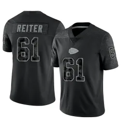 Youth Austin Reiter Kansas City Chiefs No.61 Limited Reflective Jersey - Black