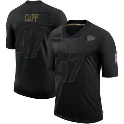 Youth Baylor Cupp Kansas City Chiefs No.47 Limited 2020 Salute To Service Jersey - Black