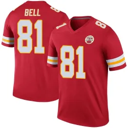 Youth Blake Bell Kansas City Chiefs No.81 Legend Color Rush Jersey - Red