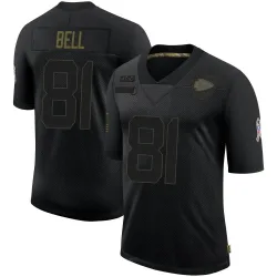 Youth Blake Bell Kansas City Chiefs No.81 Limited 2020 Salute To Service Jersey - Black